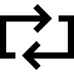Line Arrow Reload Horizontal 2 Icon from Sharp Line Set