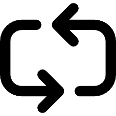 Line Arrow Reload Horizontal 3 Icon from Core Remix Set