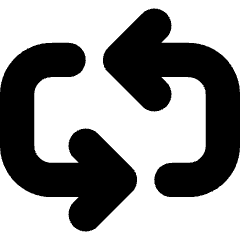 Line Arrow Reload Horizontal 3 Icon from Core Solid Set