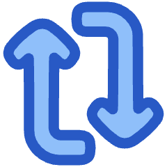 Line Arrow Reload Vertical 1 Icon from Plump Duo Set