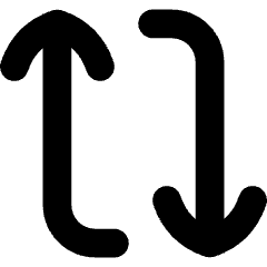 Line Arrow Reload Vertical 1 Icon from Flex Solid Set