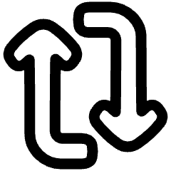 Line Arrow Reload Vertical 1 Icon from Plump Line Set