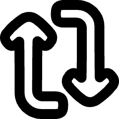 Line Arrow Reload Vertical 1 Icon from Plump Remix Set