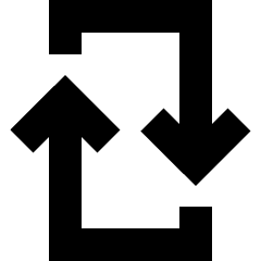 Line Arrow Reload Vertical 2 Icon from Sharp Solid Set