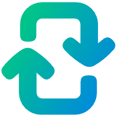 Line Arrow Reload Vertical 2 Icon from Plump Gradient Set