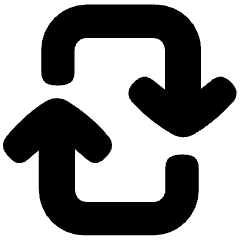 Line Arrow Reload Vertical 2 Icon from Plump Solid Set