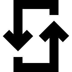 Line Arrow Reload Vertical 3 Icon from Sharp Solid Set