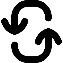 Line Arrow Reload Vertical 3 Icon from Flex Solid Set