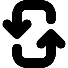 Line Arrow Reload Vertical 3 Icon from Core Solid Set