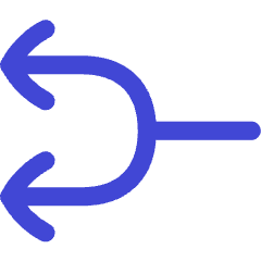 Line Arrow Split Left 1 Icon from Flex Duo Set