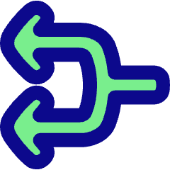 Line Arrow Split Left 1 Icon from Plump Pop Set