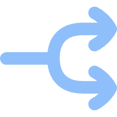 Line Arrow Split Right 1 Icon from Flex Flat Set