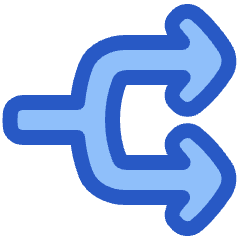 Line Arrow Split Right 1 Icon from Plump Duo Set