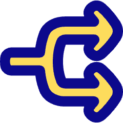 Line Arrow Split Right 1 Icon from Plump Pop Set