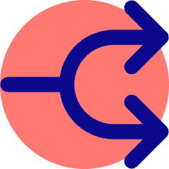 Line Arrow Split Right 1 Icon from Core Pop Set