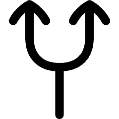 Line Arrow Split Up 1 Icon from Flex Line Set
