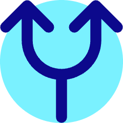 Line Arrow Split Up 1 Icon from Core Pop Set
