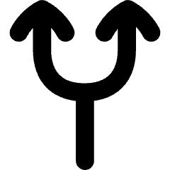 Line Arrow Split Up 1 Icon from Flex Solid Set