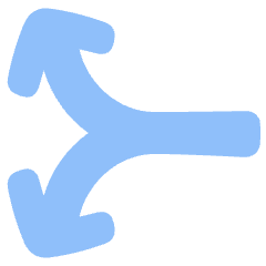 Line Arrow Split Vertical Left 2 Icon from Plump Flat Set