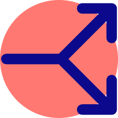 Line Arrow Split Vertical Right 2 Icon from Core Pop Set