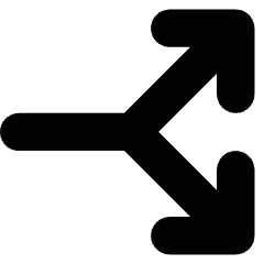 Line Arrow Split Vertical Right 2 Icon from Core Solid Set