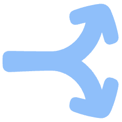 Line Arrow Split Vertical Right 2 Icon from Plump Flat Set