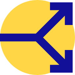 Line Arrow Split Vertical Right 2 Icon from Sharp Pop Set