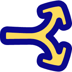 Line Arrow Split Vertical Right 2 Icon from Plump Pop Set