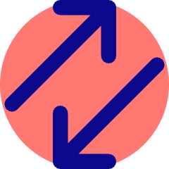 Line Arrow Transfer Diagonal 3 Icon from Core Pop Set