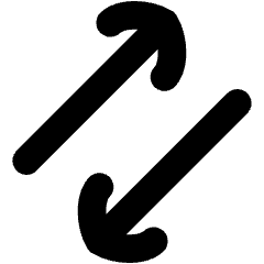 Line Arrow Transfer Diagonal 3 Icon from Flex Solid Set