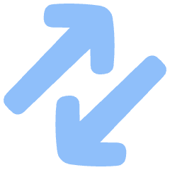 Line Arrow Transfer Diagonal 3 Icon from Plump Flat Set