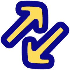 Line Arrow Transfer Diagonal 3 Icon from Plump Pop Set