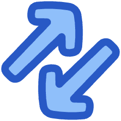 Line Arrow Transfer Diagonal 3 Icon from Plump Duo Set