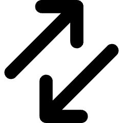 Line Arrow Transfer Diagonal 3 Icon from Core Solid Set