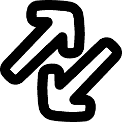 Line Arrow Transfer Diagonal 3 Icon from Plump Remix Set