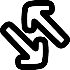 Line Arrow Transfer Diagonal 4 Icon from Plump Remix Set