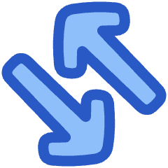 Line Arrow Transfer Diagonal 4 Icon from Plump Duo Set