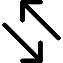 Line Arrow Transfer Diagonal 4 Icon from Core Line Set