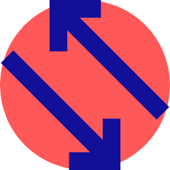 Line Arrow Transfer Diagonal 4 Icon from Sharp Pop Set