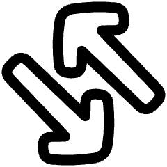 Line Arrow Transfer Diagonal 4 Icon from Plump Line Set