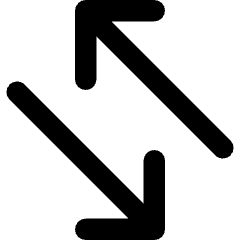 Line Arrow Transfer Diagonal 4 Icon from Core Remix Set