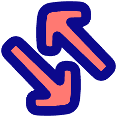 Line Arrow Transfer Diagonal 4 Icon from Plump Pop Set