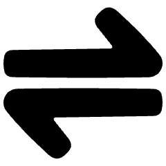 Line Arrow Transfer Horizontal 1 Icon from Plump Solid Set