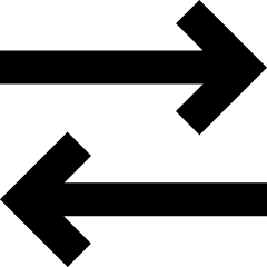 Line Arrow Transfer Horizontal 2 Icon from Sharp Solid Set