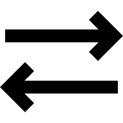 Line Arrow Transfer Horizontal 2 Icon from Sharp Remix Set