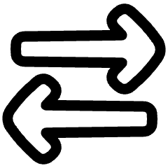 Line Arrow Transfer Horizontal 2 Icon from Plump Line Set