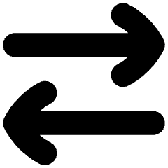 Line Arrow Transfer Horizontal 2 Icon from Flex Solid Set