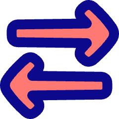 Line Arrow Transfer Horizontal 2 Icon from Plump Pop Set