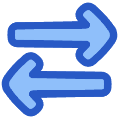 Line Arrow Transfer Horizontal 2 Icon from Plump Duo Set