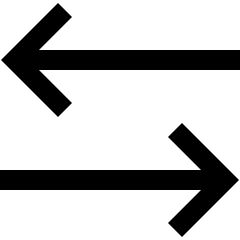 Line Arrow Transfer Horizontal 3 Icon from Sharp Line Set